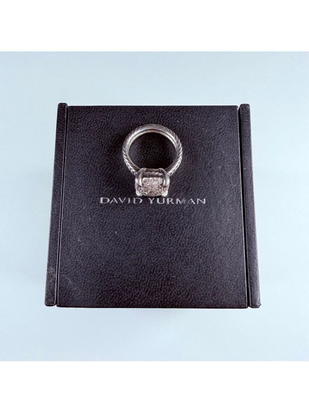 Authentic David Yurman Pave Diamond Chatelaine 925 Sterling Silver Ring $2300 - Picture 3 of 13